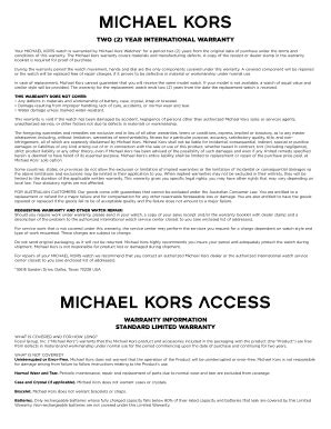 does michael kors have warranty|Michael Kors contact customer service.